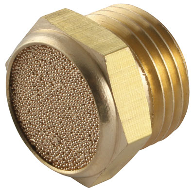 1/4" BSPP MALE FLAT SILENCER BRASS - 7010-1/4