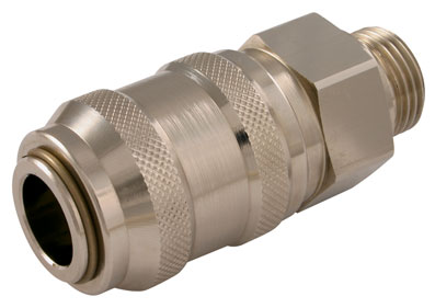 3/8" BSPT MALE COUPLING "100" SERIES - 100KAAK17MPN