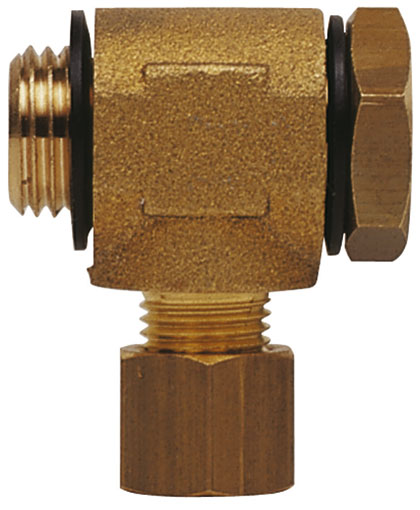 06mm OD x 1/4" BSPP SINGLE BANJO BRASS - 13550-6-14