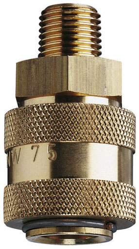 1/2" BSPT MALE COUPLING BRASS UNPLATED - 13KAAK21MPX