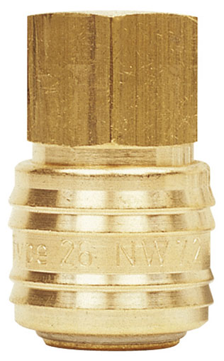 1/4" BSPP FEMALE COUPLING BRASS UNPLATED - 14KAIW13MPX