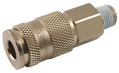 3/8" BSPT MALE COUPLING BRASS NICKEL - 18KAAK17MPN