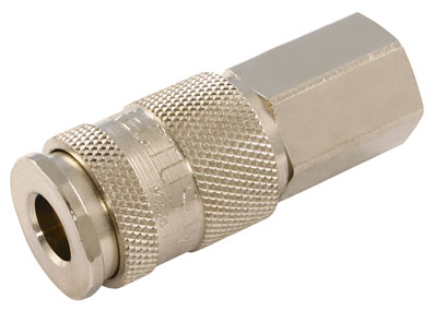 1/2" BSPP FEMALE COUPLING BRASS NICKEL - 18KAIW21MPN