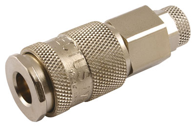 8mm x 10mm HOSE COUPLING BRASS NICKEL - 18KAKO10MPN