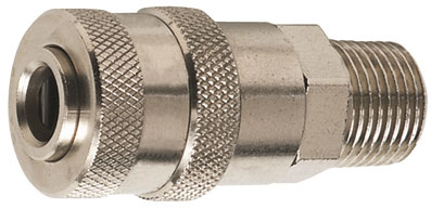 1/4" BSPT MALE COUPLING SELF VENTING STEEL - 18KEAK13SPN