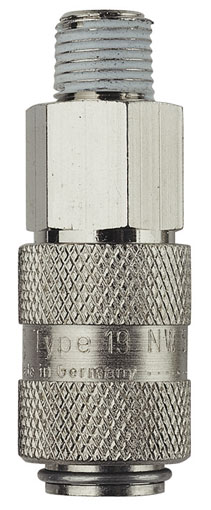 3/8" BSPT MALE COUPLING "PCL STYLE" - 19KAAK17MPX