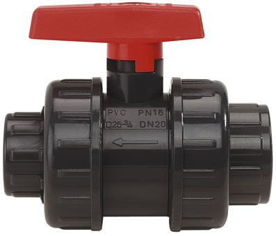 1/2" BSP FEMALE x FEMALE PVC 10 BAR BALL VALVE - 2020-0424