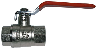 2" BSPP BALL VALVE FEMALE x FEMALE RED LEVER - 2023-0504