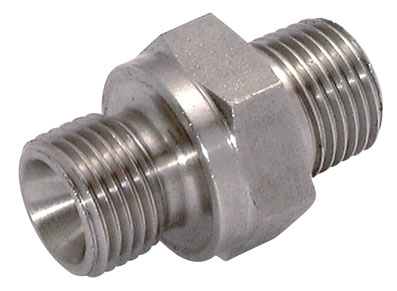 3/4" BSPP x 3/4" BSPT MALE x MALE STAINLESTAINLESS STEEL STEEL ADAPT - 2033-9727