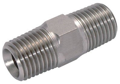 3/8" NPT x 3/8" NPT MALE x MALE STAINLESTAINLESS STEEL STEEL ADAPT - 2033-9768