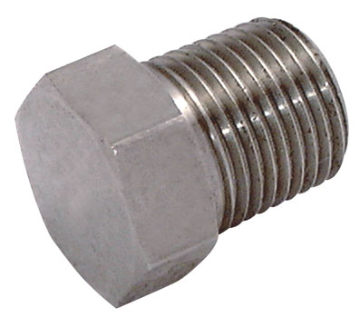 1/8" NPT MALE PLUG 316 STAINLESTAINLESS STEEL STEEL HEX HEAD - 2033-9800