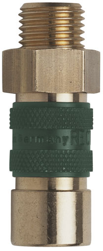 1/4" BSPP MALE COUPLING GREEN NICKEL - 21KAAW13MPN0