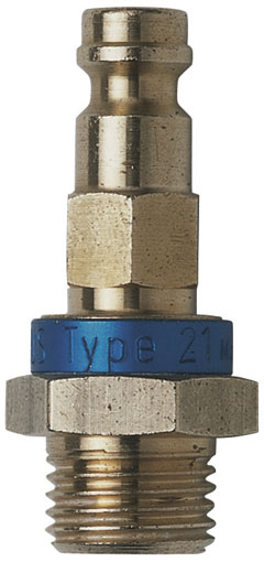 1/4" BSP MALE PLUG BLUE - 21SFAW13MXN6