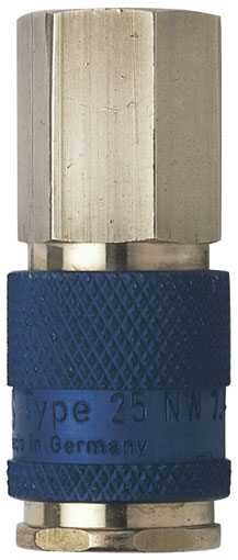 3/8" BSPP FEMALE COUPLING BLUE - 25KAIW17BPX6