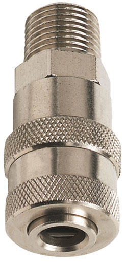 1/2" BSPT MALE COUPLER SELF VENTING - 25KEAK21SPN