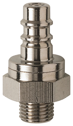 3/8" BSP MALE PLUG NICKEL PLATED - 25SDAW17MPN