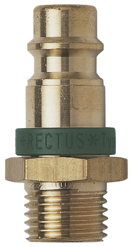 3/8" BSPP MALE PLUG BRASS KEYED GREEN - 25SFAW17MXX0