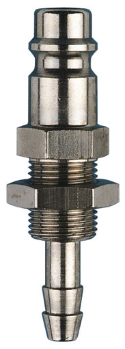 6mm x 8mm OD HOSE PMOUNT PLUG BRASS NICKEL - 25SFTS08MXN