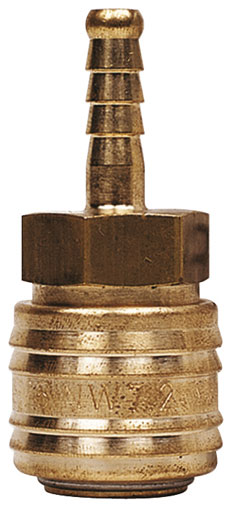 8mm HOSE TAIL COUPLING D.S. BRASS - 26KBTF08MPX