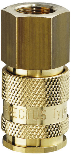 3/8" BSPP FEMALE COUPLING D.S. BRASS - 27KBIW17BPX