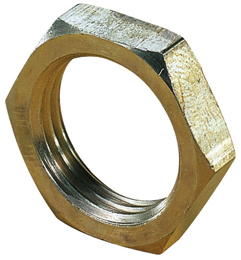 M12 x 1.0 BULKHEAD LOCKNUT BRASS - 36052001