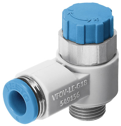 VAMC-F4-18-C 1 WAY FLOW CONTROL VALVE WITH ROTARY KNOB G1/8" THREAD 4mm OD - 549159