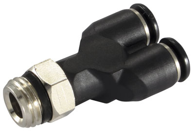 6mm OD x 1/8" MALE SWIVEL Y CONNECTOR BSPT - 55320-6-1/8