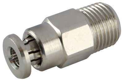 STRAIGHT MALE ADAPTOR 4mm OD M8 x 1 - 58000-4-M8