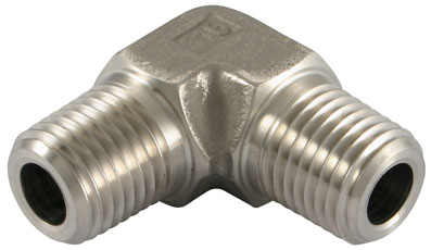 3/8" NPT MALE EQUAL ELBOW STAINLESS STEEL 316 - 606MN38