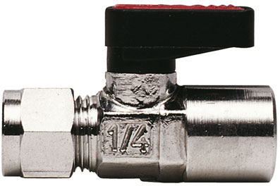 8mm OD x 1/4" BSP FEMALE VALVE - 6340-8-14