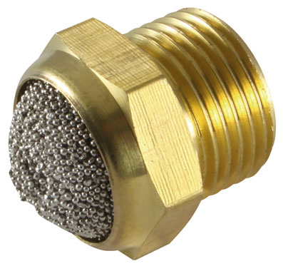 1/8" BSPP MALE DOMED SILENCER BRASS - 7020-1/8