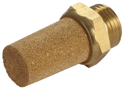 3/8" BSPP MALE SILENCER MEDIUM BRASS - 7030-3/8