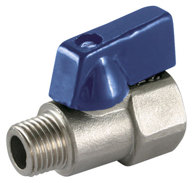 3/8" BSPP MALE/FEMALE MINI BALL VALVE 316 - 981-3/8