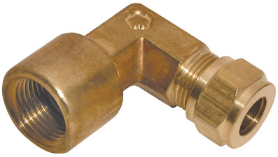 3/8" OD x 1/4" BSP FEMALE BRASS ELBOW - APFE-38-14