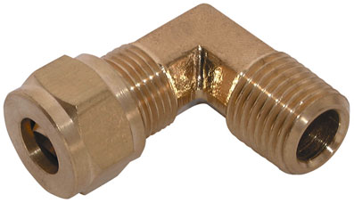 1/2" OD x 3/8" BSPT MALE BRASS ELBOW - APSE-12-38