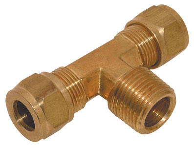 5/16" OD x 1/4" BSPT MALE BRASS TEE - APST-516-14