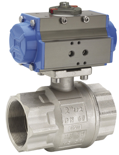 3/8" BSP AIR ACTING BALL VALVE 2500 C/W DA32 - BON-8P007903