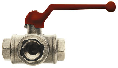 1" BSP FEMALE BALL VALVE 3WAY "L" PORT - BV128-1L