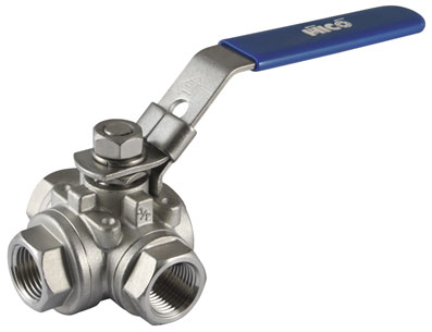 1/4" BSP FEMALE BALL VALVE "316" L-PORT - BV73-14L