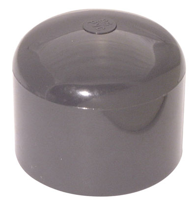 1.1/2" ID SOLVENT BLANKING CAP ABS LGREY - CA73-112-ABS