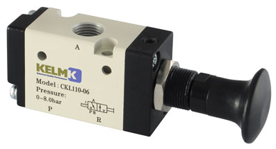 1/4" MANUAL 3/2 WAY VALVES PUSH/PULL - CKL210-08