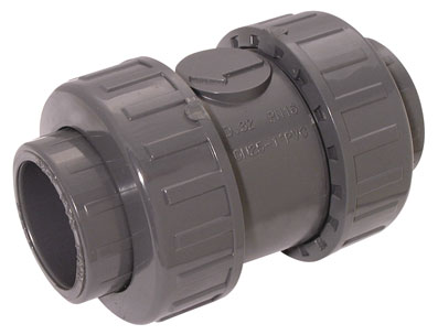 1.1/2" ID ABS CHECK VALVE DOUBLE UNION - CVD13-112-ABS