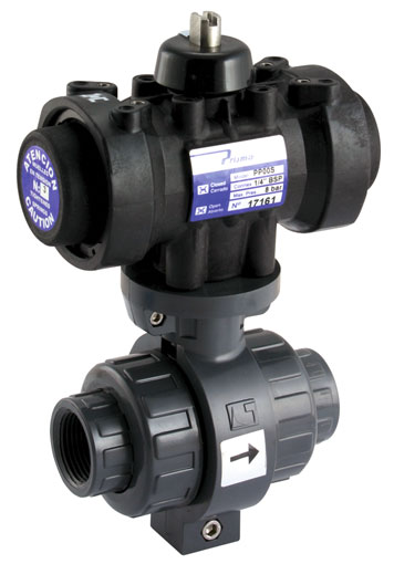 1.1/4" BSP SINGLE ACTING 2 WAY PVC/VITON VALVE - SA-11/4PVC