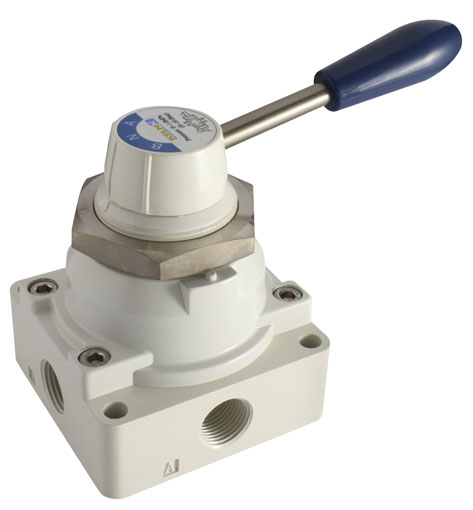 1/8" MANUAL 4/3 LEVER/LEVER/LEVER FULLY SEALED MID POSITION VALVE - DKHV230-C-06-S