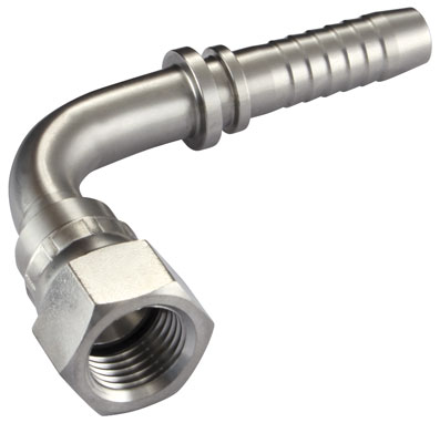 S38 x 1.1/4"OD 90DEG STAINLESTAINLESS STEEL STEEL INSERT TAP NIPP - DKOS-38-90-DN31