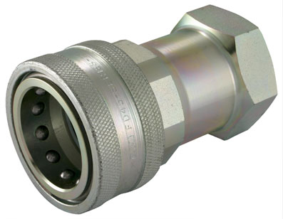 1/4" NPT FEMALE VALVED COUPLER ISOB STAINLESS STEEL - FD45-1005-04-04