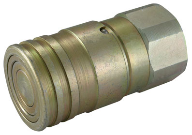1/4" NPT FEMALE COUPLER FLAT-FACE STEEL - FD89-1001-04-04