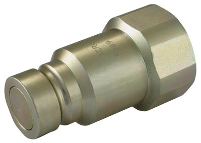1/4" NPT FEMALE PLUG FLAT FACE STEEL - FD89-1002-04-04