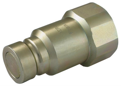1/4" BSP FEMALE PLUG FLAT FACE STEEL - FD89-1007-04-04