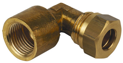 3/8" OD x 3/8" BSPP FEMALE BRASS ELBOW - FSE38-38